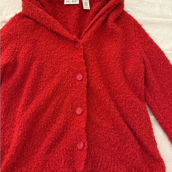 Red Textured Cardigan - Picture 10 of 10